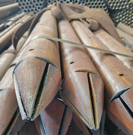 贵阳出尖打孔加工无缝注浆钢花管注浆管厂家